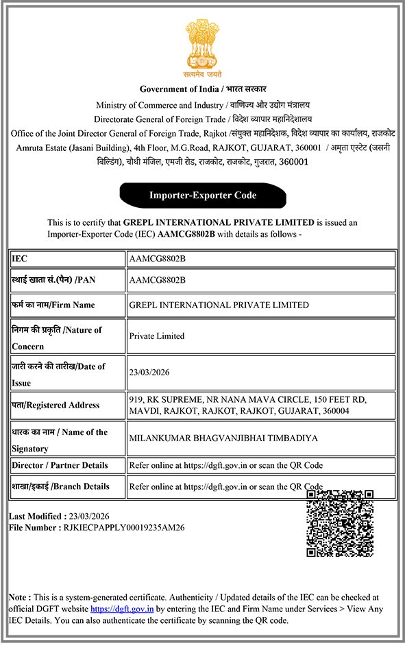 GREPL IEC CERTIFICATE