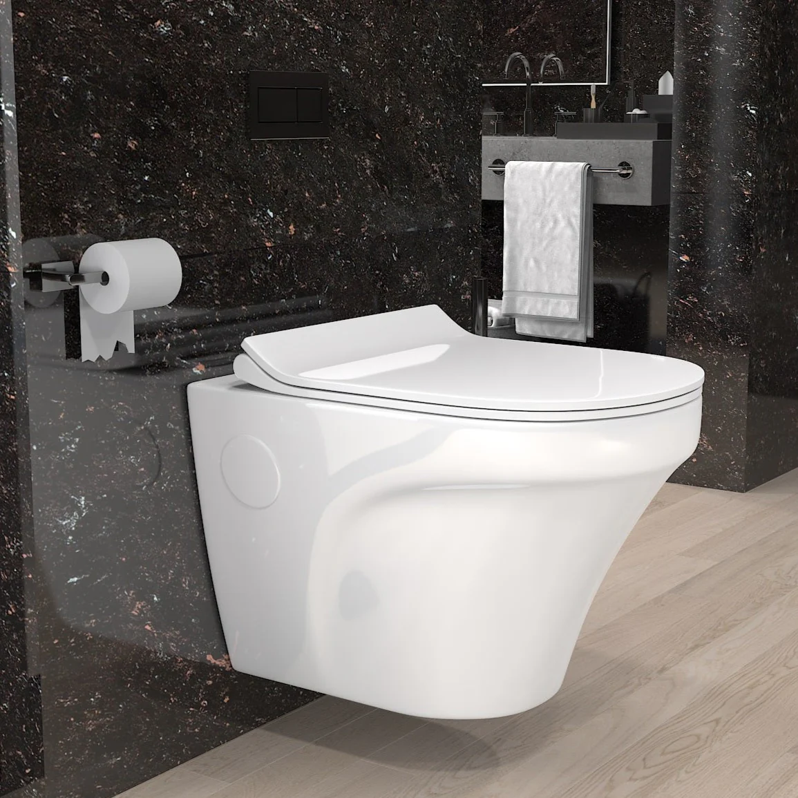 Wall-Mounted Toilet