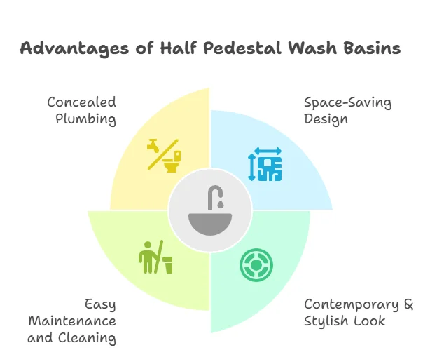Top Benefits of Half Pedestal Wash Basins for Small Bathrooms