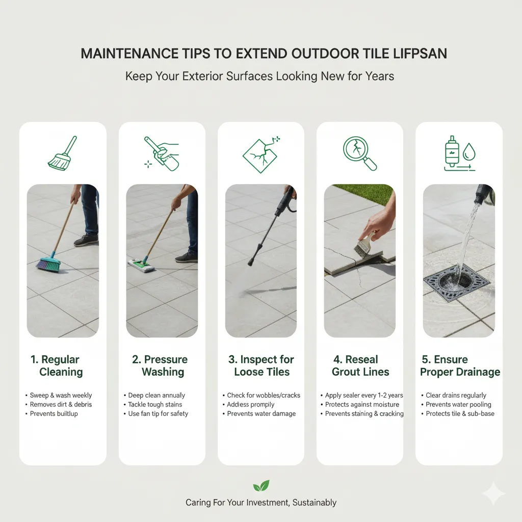 Maintenance Tips to Extend Outdoor Tile Lifespan
